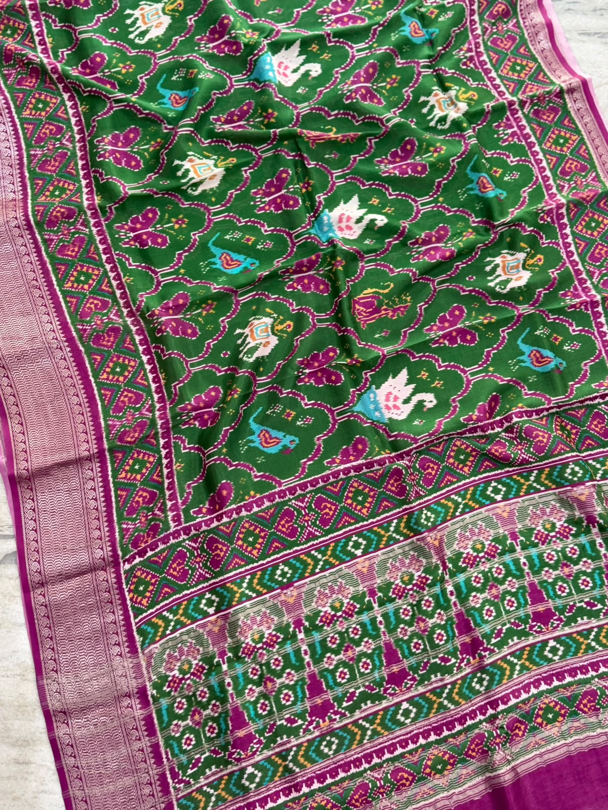 Handloom Mangalagiri Patola Print