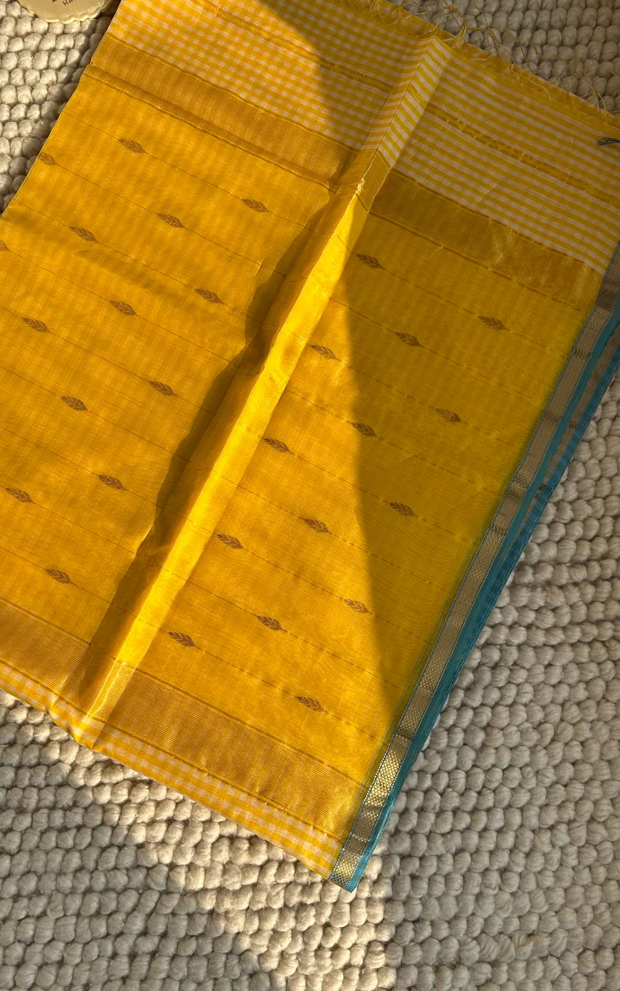 Checks Handwoven Maheshwari Silk cotton