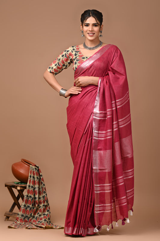 Linen Cotton - Red