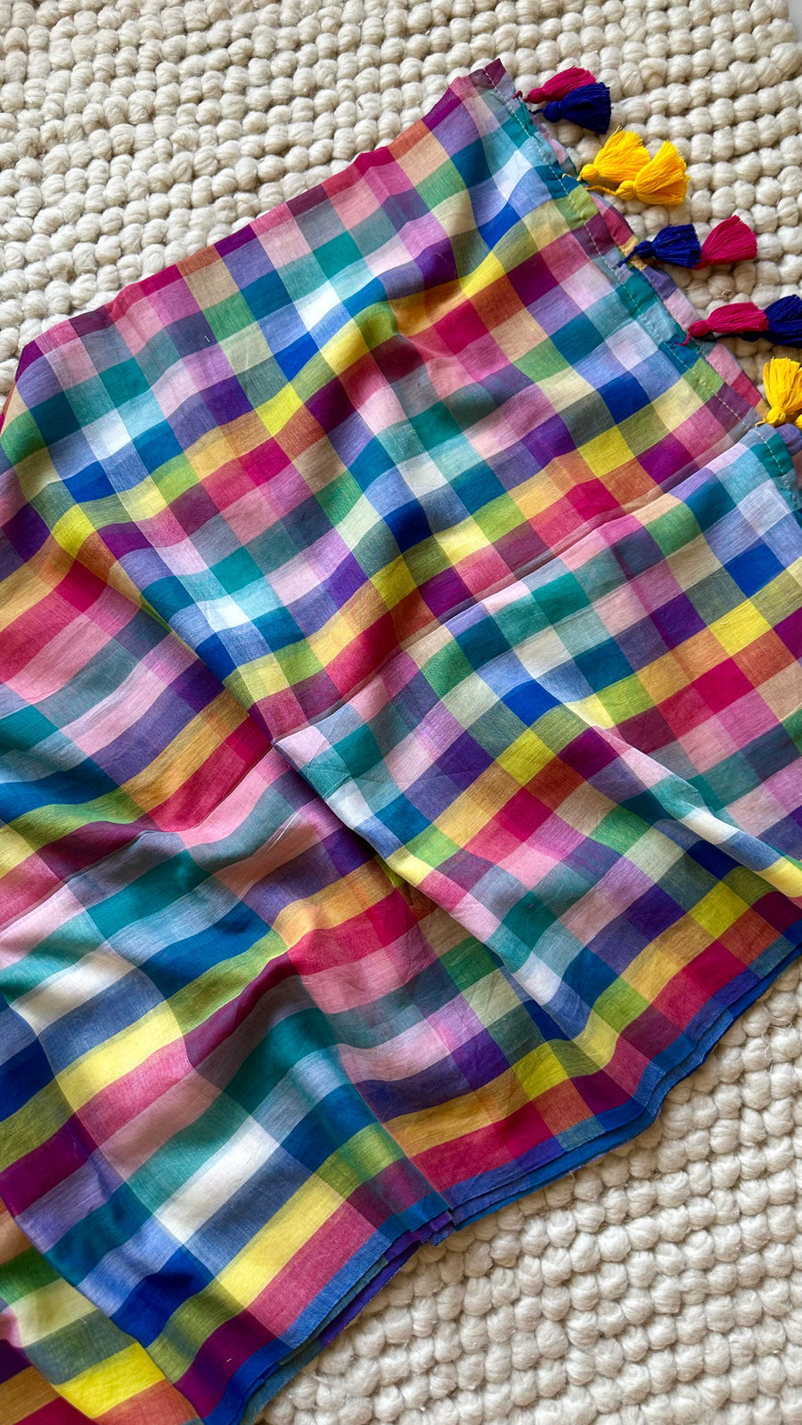 Madras checks mul cotton