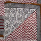 Mul Cotton Handblock - Red Zigzag