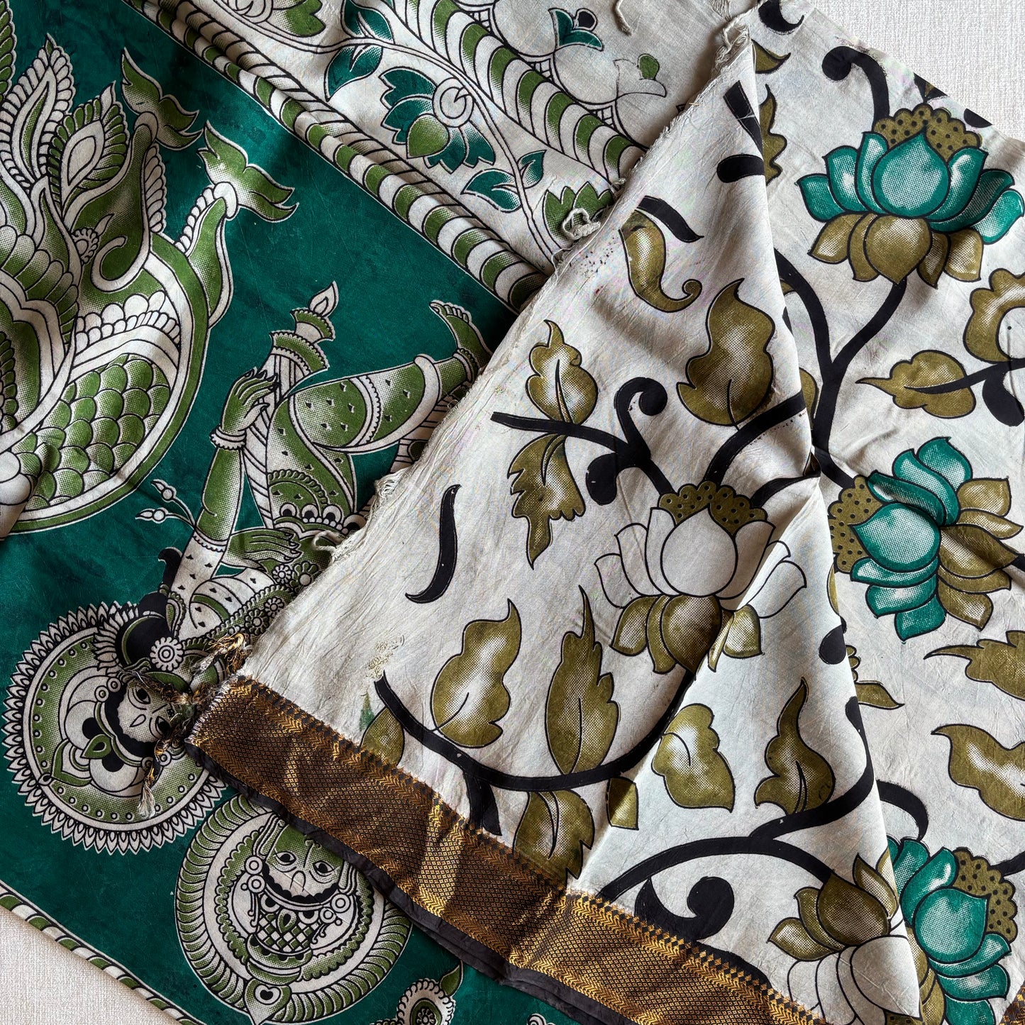 Kalamkari Chennur Silk - Green