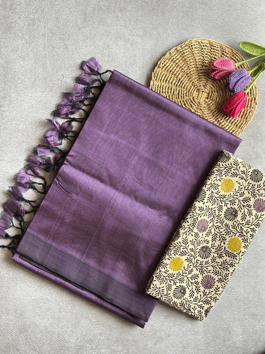 Mangalagiri Silk Cotton - Purple