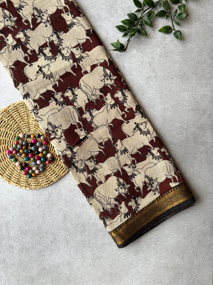 Kalamkari Chennur Silk - Maroon