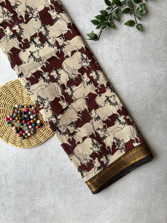 Kalamkari Chennur Silk - Maroon