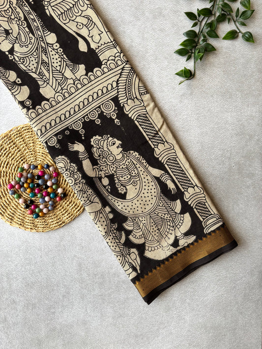 Kalamkari Chennur Silk - Black