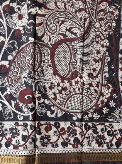 Kalamkari Chennur Silk - Maroon