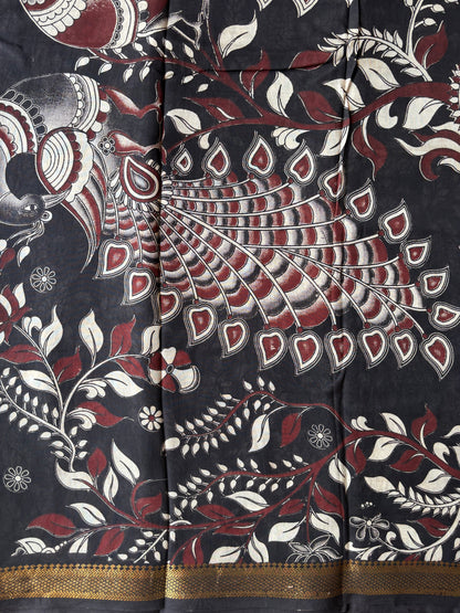Kalamkari Chennur Silk - Maroon