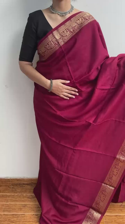 Dola Silk Saree - Maroon