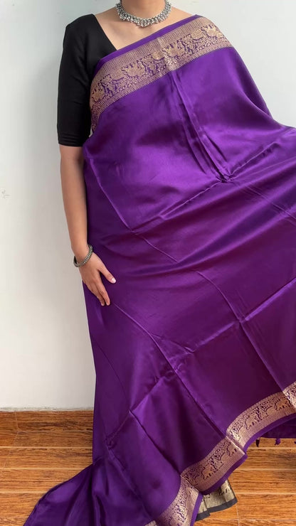 Dola Silk Saree - Purple